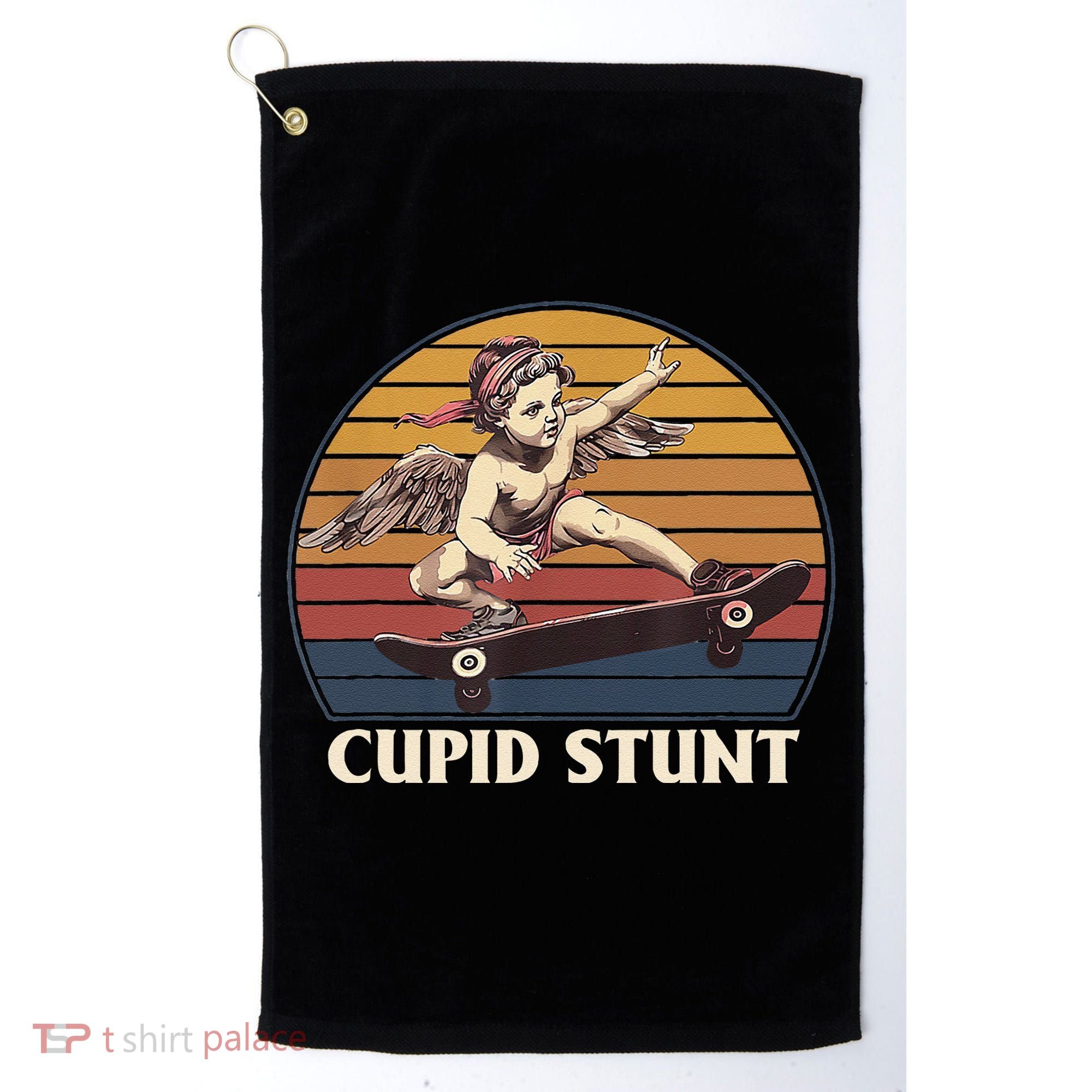 Cupid Stunt Funny Sarcastic Offensive Humor Embarrassing Golf Towel