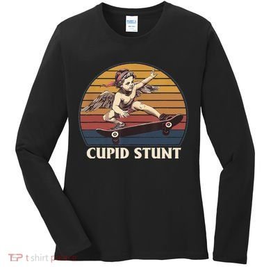 Cupid Stunt Funny Sarcastic Offensive Humor Embarrassing Women's Long Sleeve Shirt