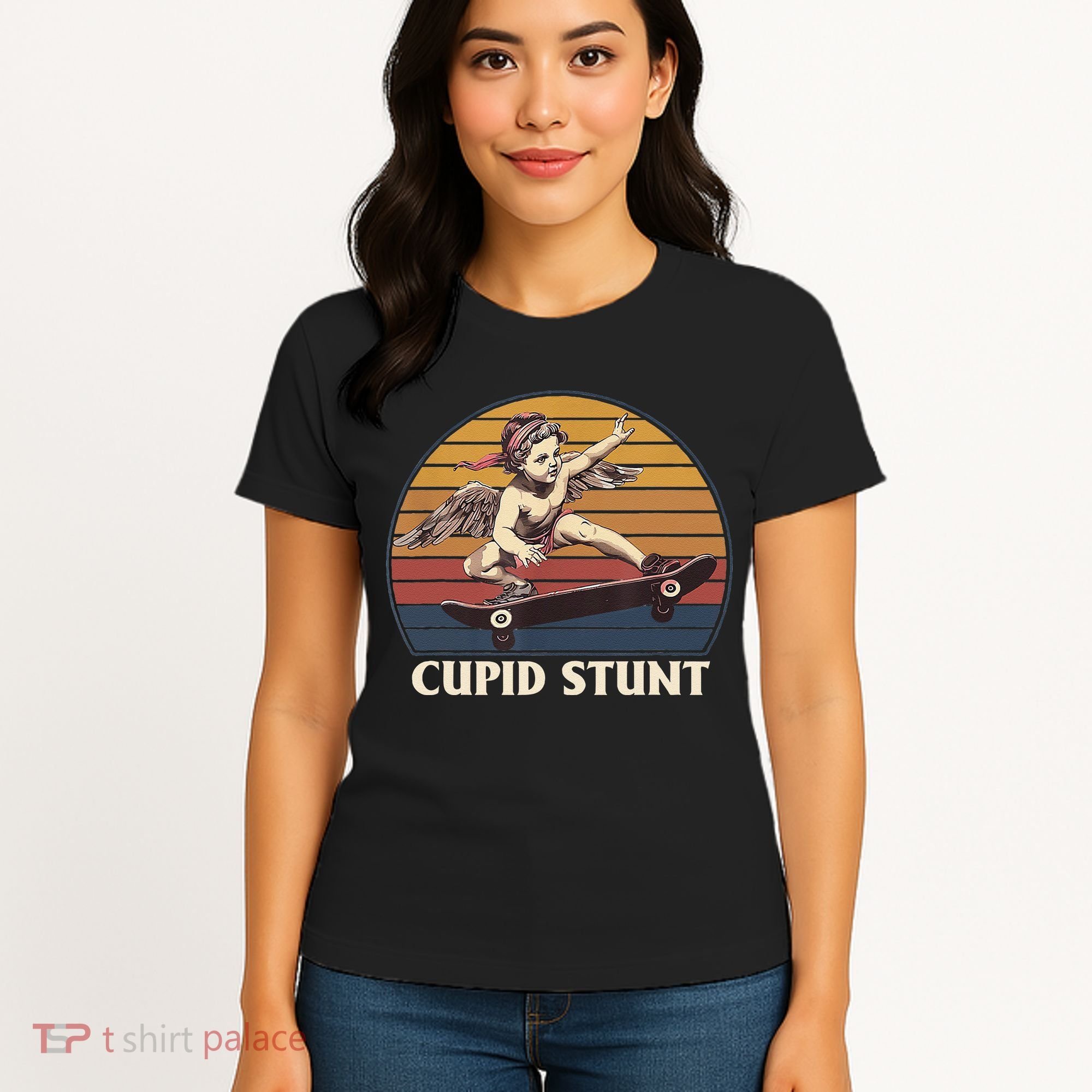Cupid Stunt Funny Sarcastic Offensive Humor Embarrassing Women's T-Shirt
