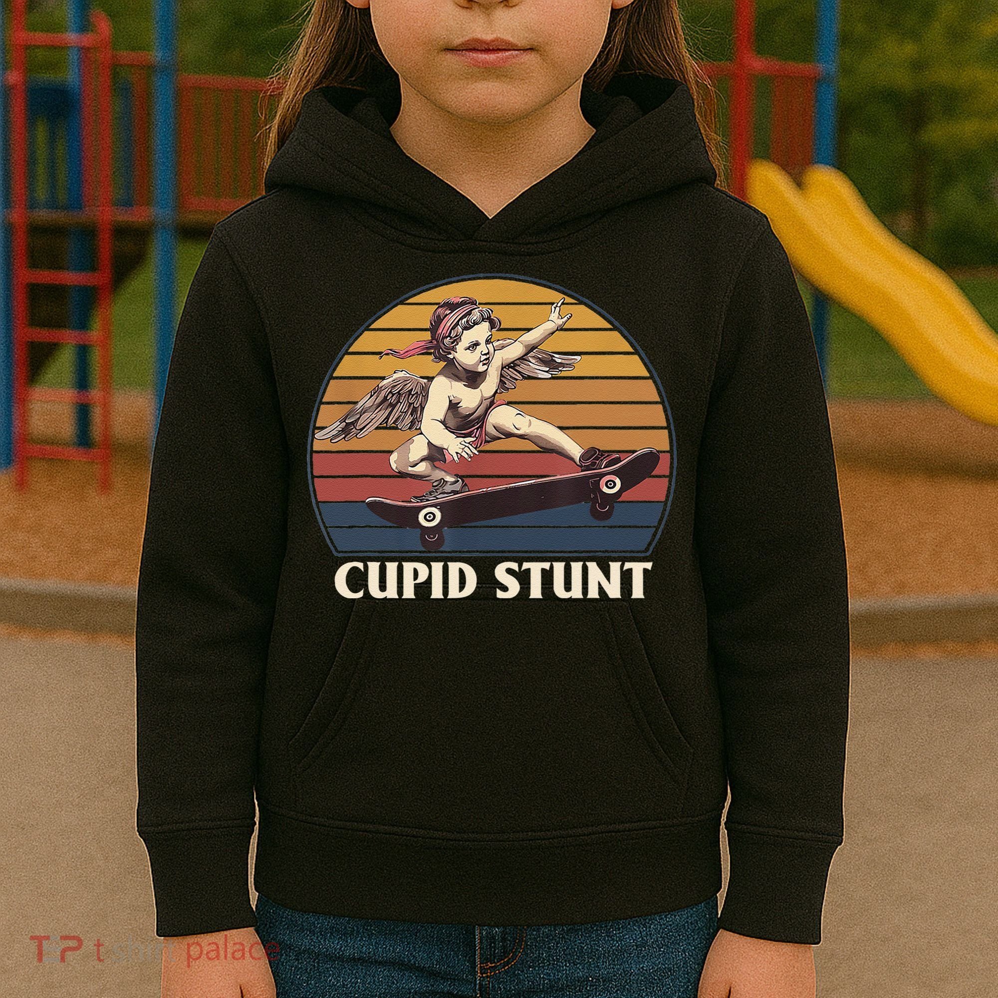 Cupid Stunt Funny Sarcastic Offensive Humor Embarrassing Kids Hoodie