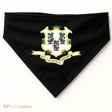 Connecticut State Flag USA-Made Doggie Bandana