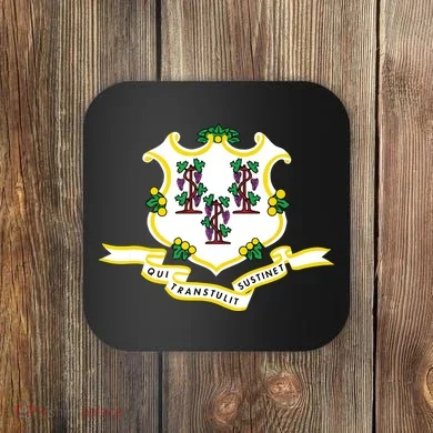 Connecticut State Flag Coaster