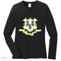 Connecticut State Flag Women's Long Sleeve Shirt thumb 0
