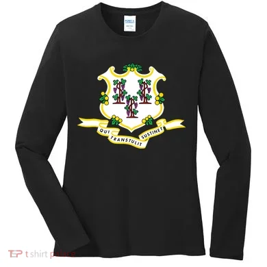 Connecticut State Flag Women's Long Sleeve Shirt