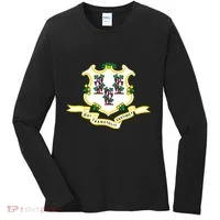 Connecticut State Flag Women's Long Sleeve Shirt thumb 0
