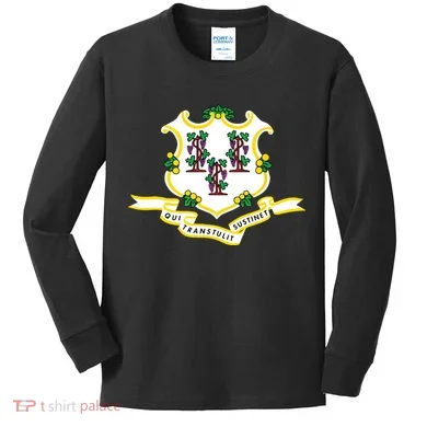 Connecticut State Flag Kids Long Sleeve Shirt