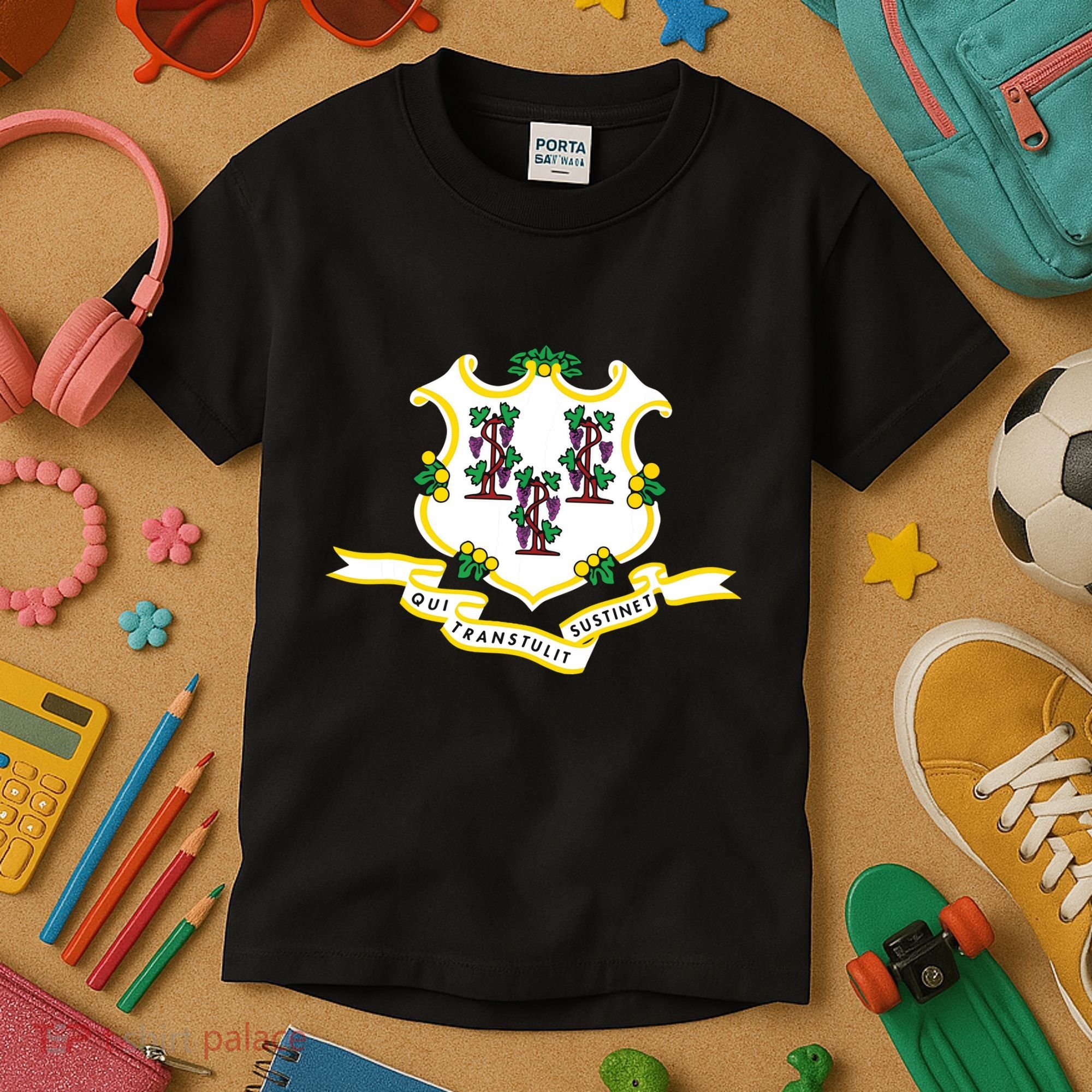 Connecticut State Flag Kids T-Shirt