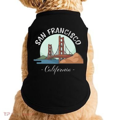 California San Francisco Gift Golden Gate Bridge Souvenir Doggie Tank