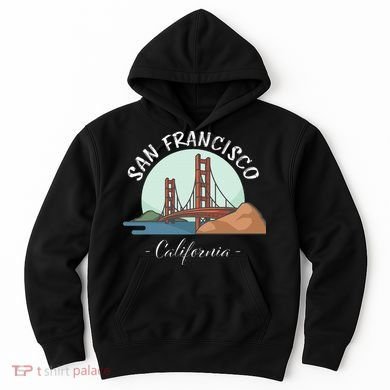 California San Francisco Gift Golden Gate Bridge Souvenir Hoodie