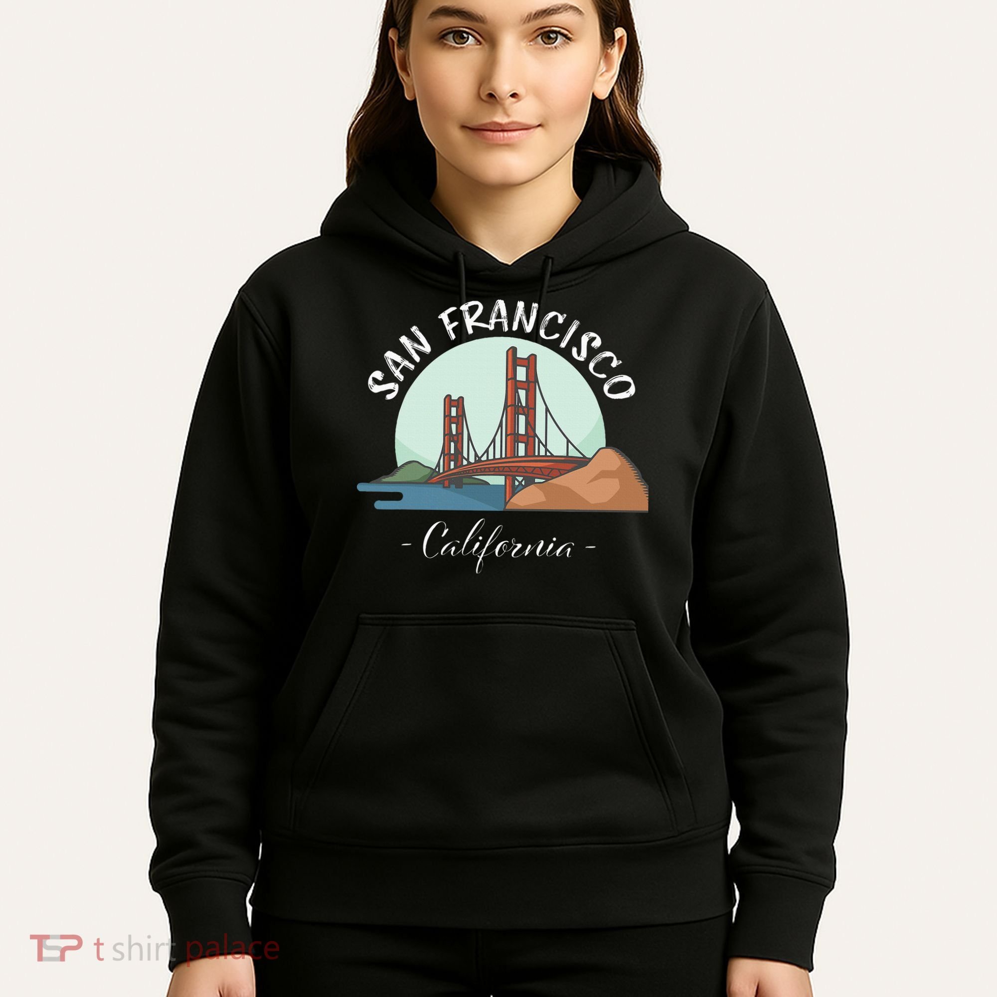 California San Francisco Gift Golden Gate Bridge Souvenir Hoodie
