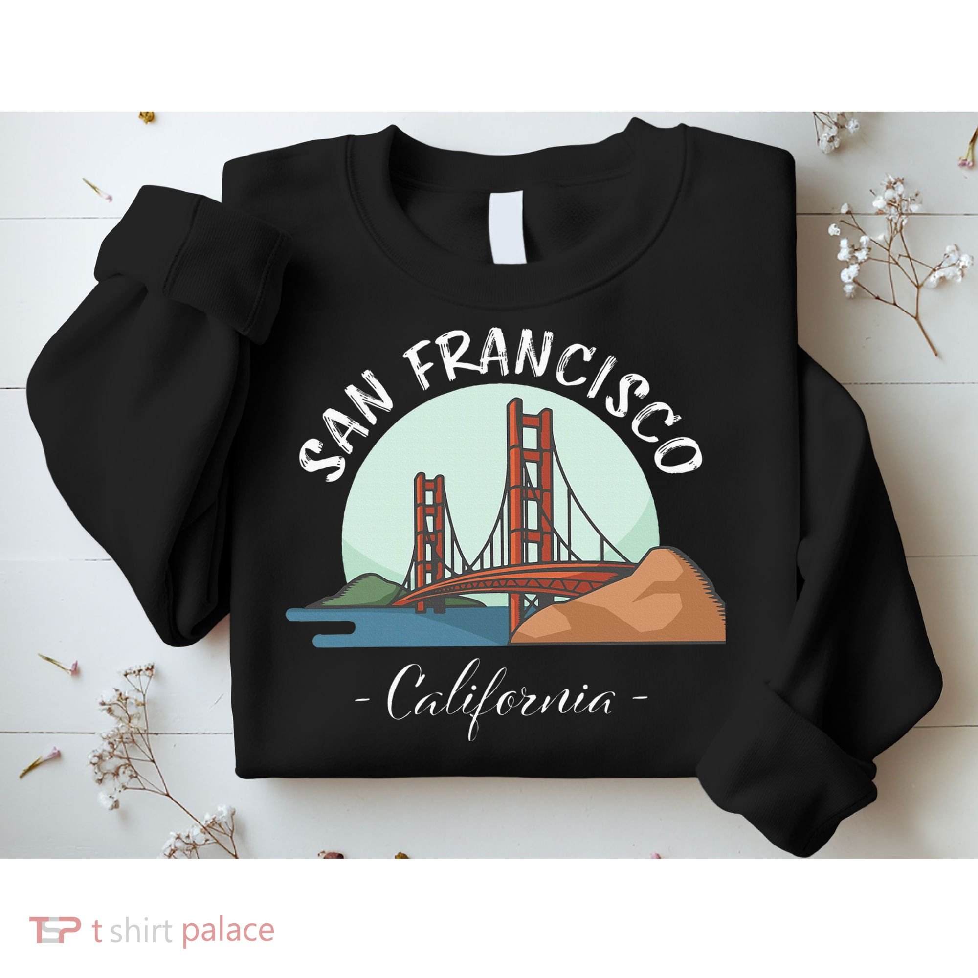California San Francisco Gift Golden Gate Bridge Souvenir Sweatshirt
