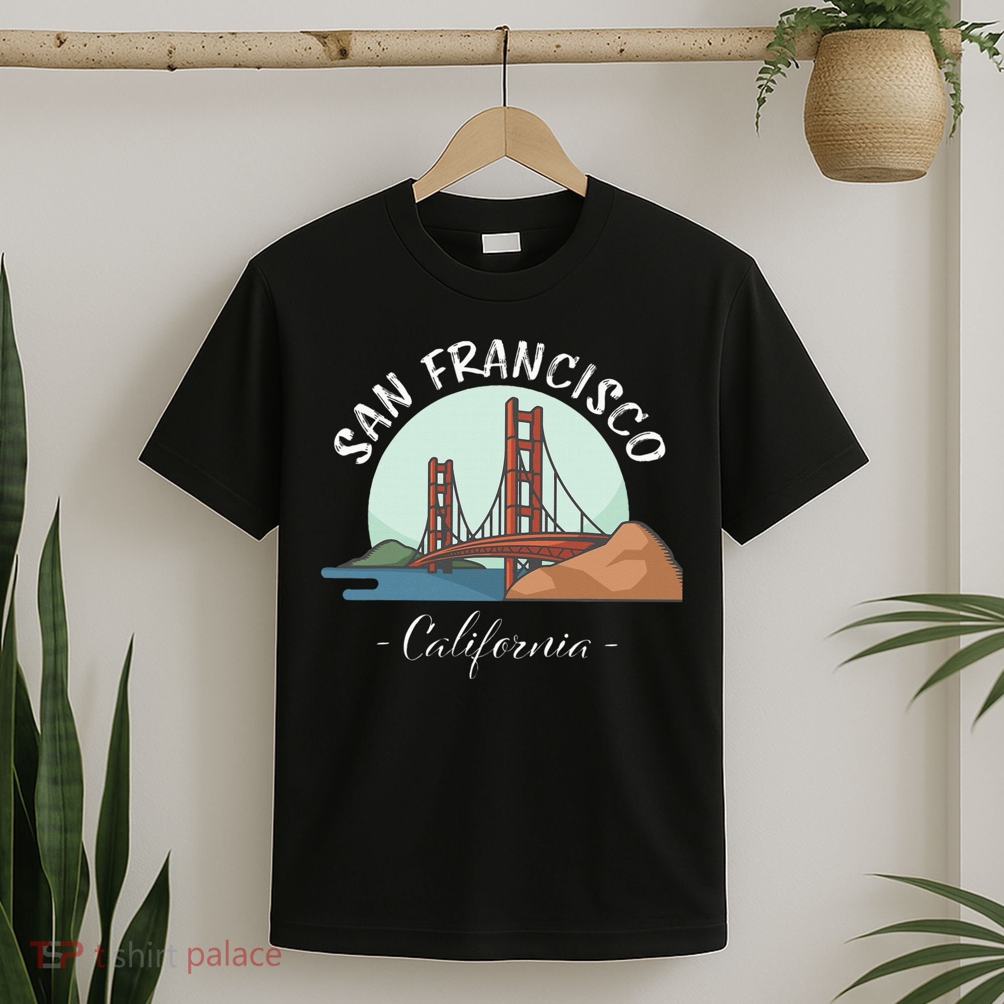 California San Francisco Gift Golden Gate Bridge Souvenir T-Shirt