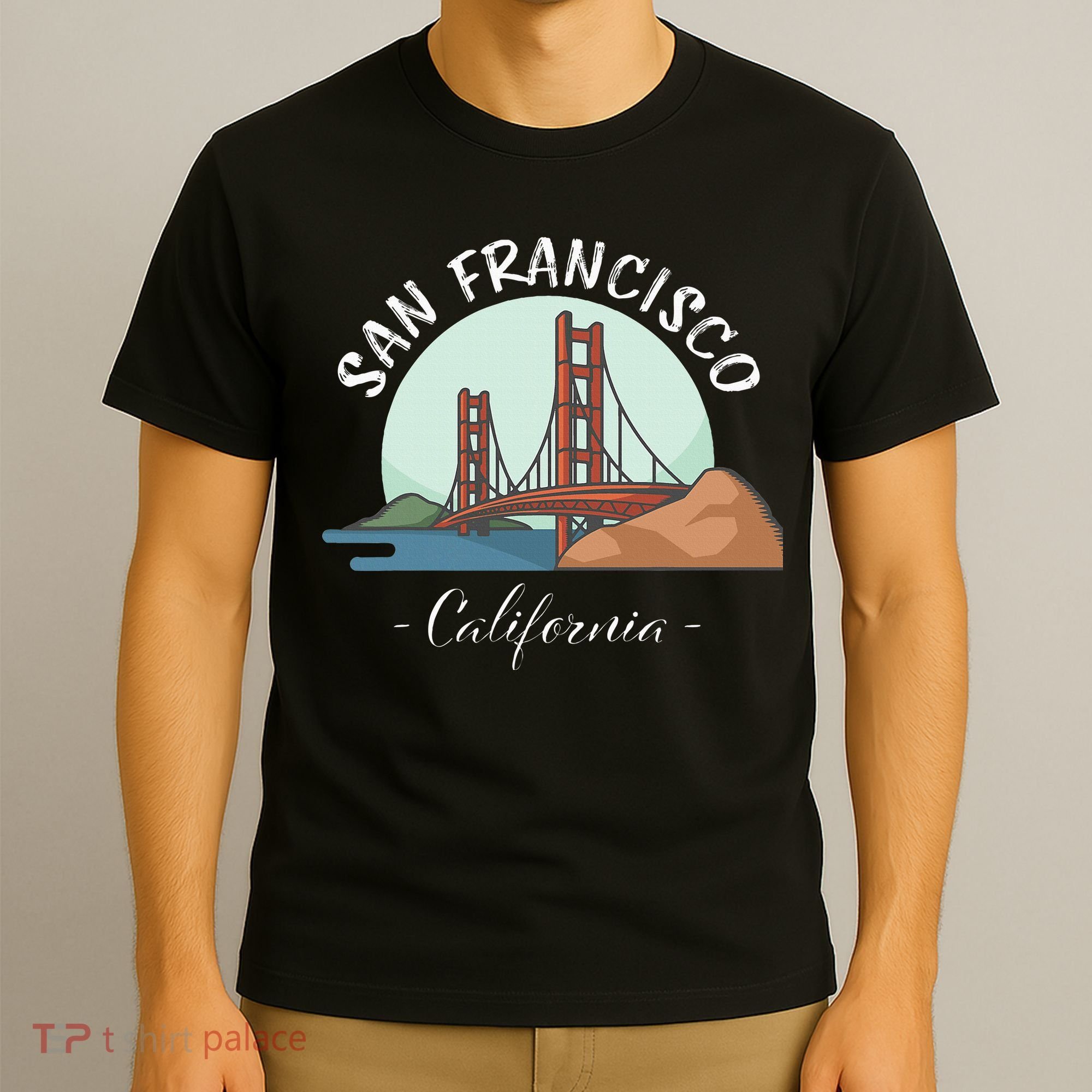 California San Francisco Gift Golden Gate Bridge Souvenir T-Shirt
