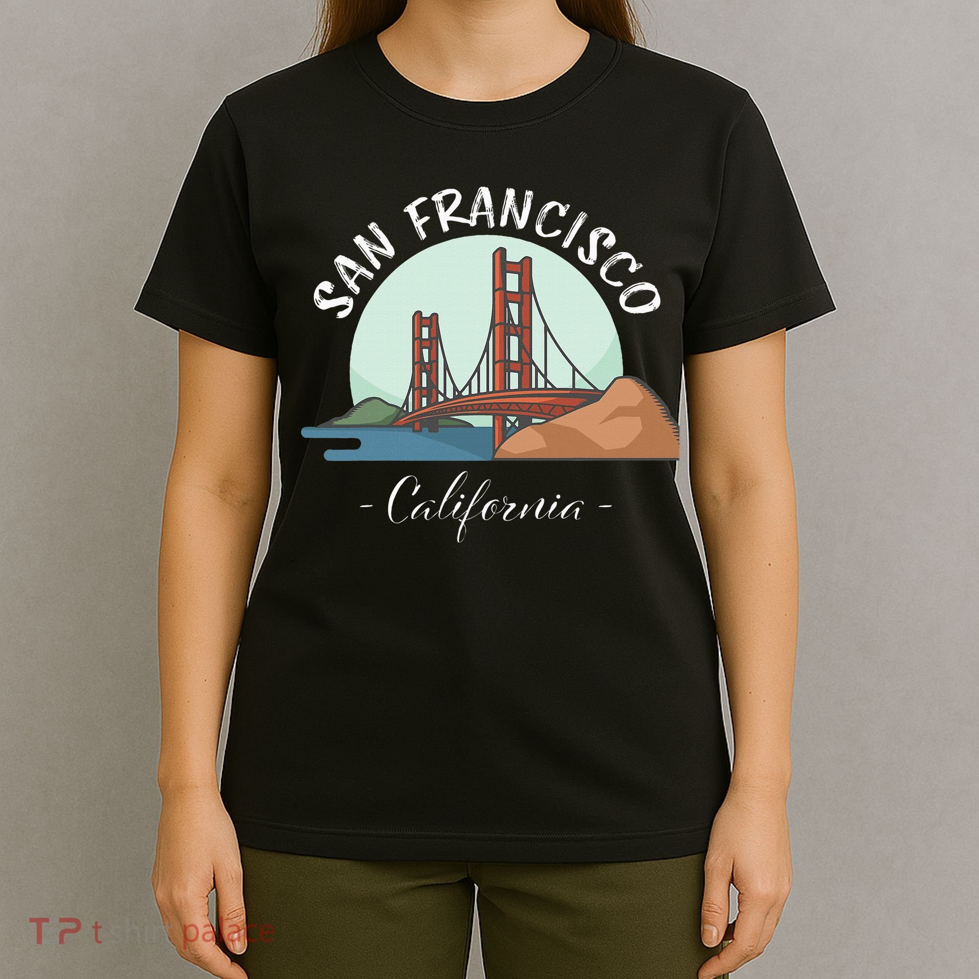 California San Francisco Gift Golden Gate Bridge Souvenir T-Shirt