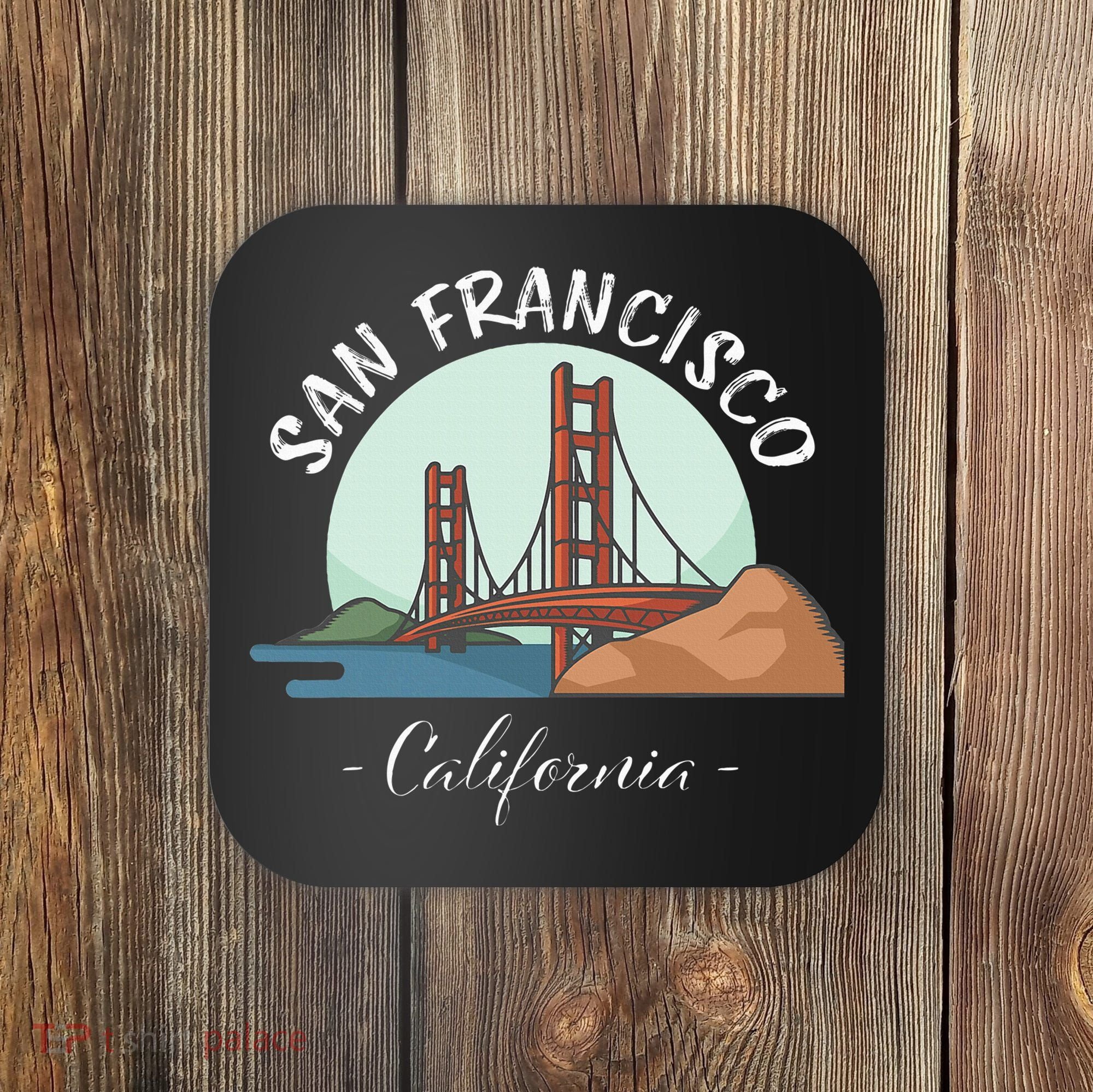 California San Francisco Gift Golden Gate Bridge Souvenir Coaster