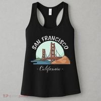 California San Francisco Gift Golden Gate Bridge Souvenir Women's Tank Top thumb 3