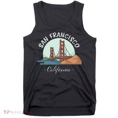 California San Francisco Gift Golden Gate Bridge Souvenir Tank Top