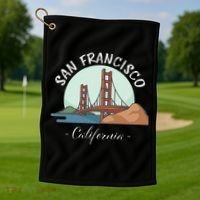 California San Francisco Gift Golden Gate Bridge Souvenir Golf Towel thumb 1