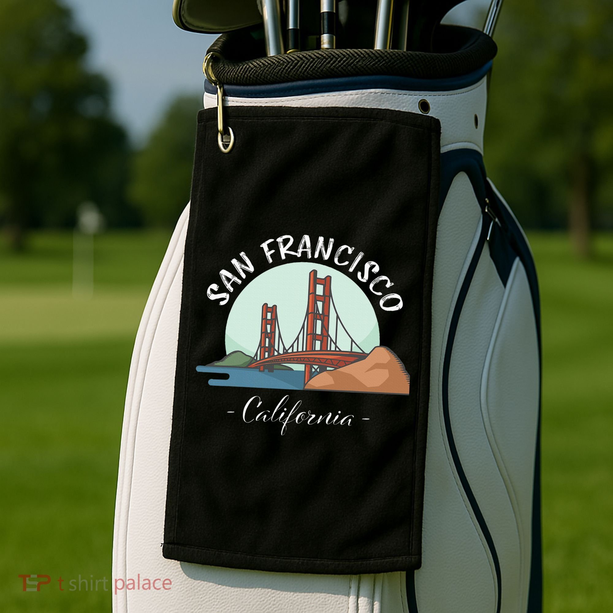California San Francisco Gift Golden Gate Bridge Souvenir Golf Towel