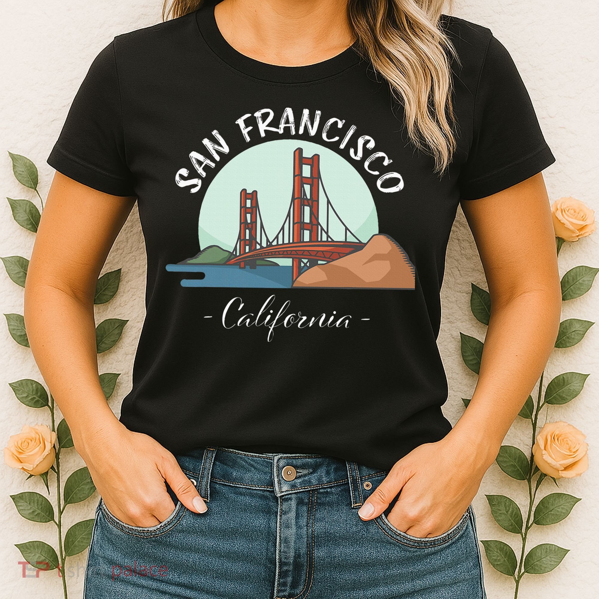California San Francisco Gift Golden Gate Bridge Souvenir Women's T-Shirt