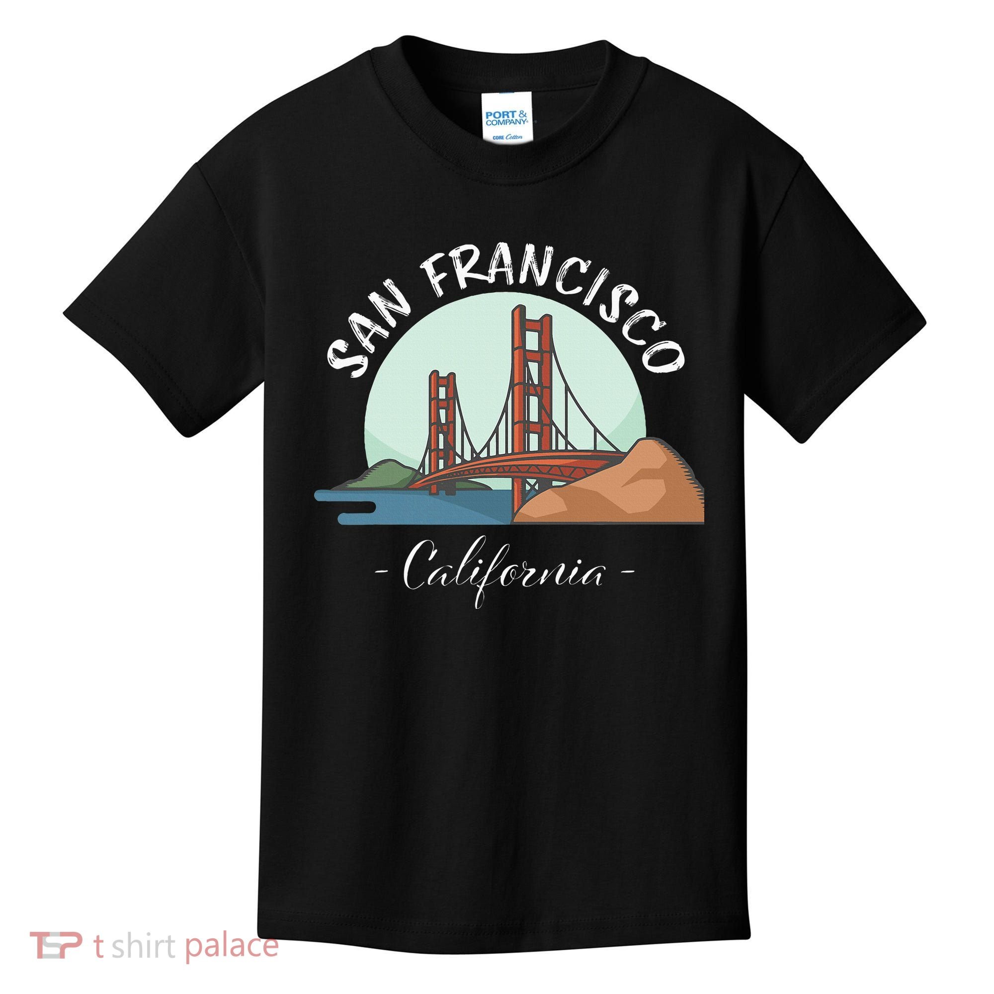California San Francisco Gift Golden Gate Bridge Souvenir Kids T-Shirt