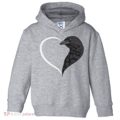 Crow S For Women Heart Cute Crow Toddler Hoodie
