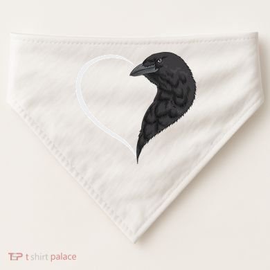 Crow S For Women Heart Cute Crow USA-Made Doggie Bandana