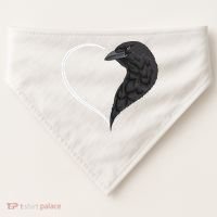 Crow S For Women Heart Cute Crow USA-Made Doggie Bandana thumb 0