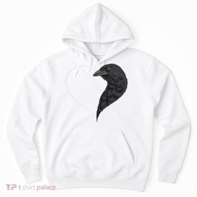 Crow S For Women Heart Cute Crow Hoodie