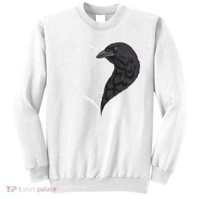 Crow S For Women Heart Cute Crow Sweatshirt