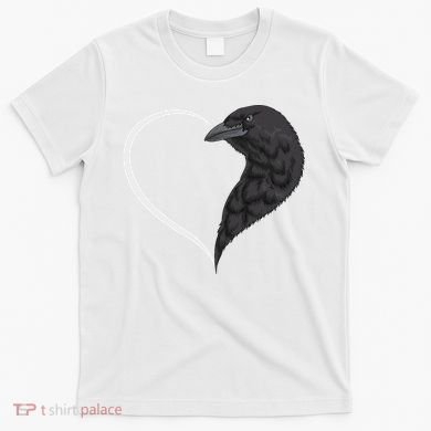 Crow S For Women Heart Cute Crow T-Shirt