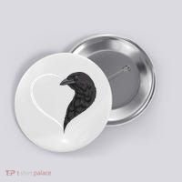 Crow S For Women Heart Cute Crow Button thumb 0
