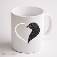 Crow S For Women Heart Cute Crow Coffee Mug thumb 1