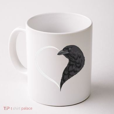 Crow S For Women Heart Cute Crow Coffee Mug