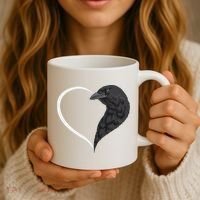 Crow S For Women Heart Cute Crow Coffee Mug thumb 3