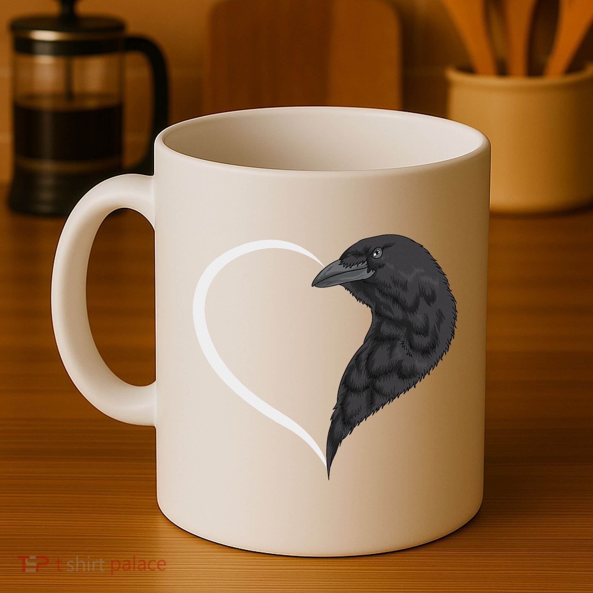 Crow S For Women Heart Cute Crow Coffee Mug