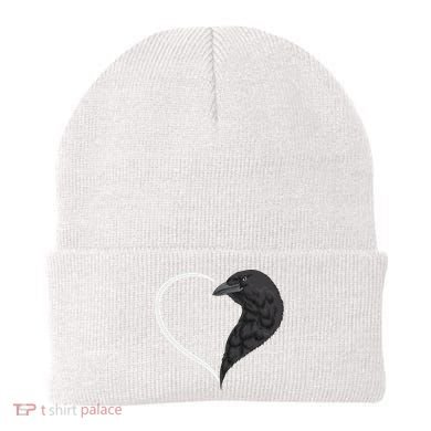 Crow S For Women Heart Cute Crow Beanie