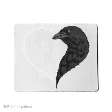 Crow S For Women Heart Cute Crow Mousepad