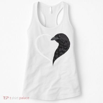 Crow S For Women Heart Cute Crow Women's Tank Top
