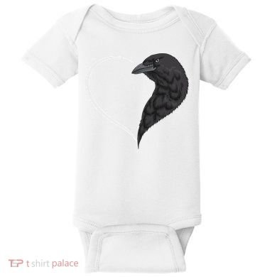 Crow S For Women Heart Cute Crow Baby Bodysuit
