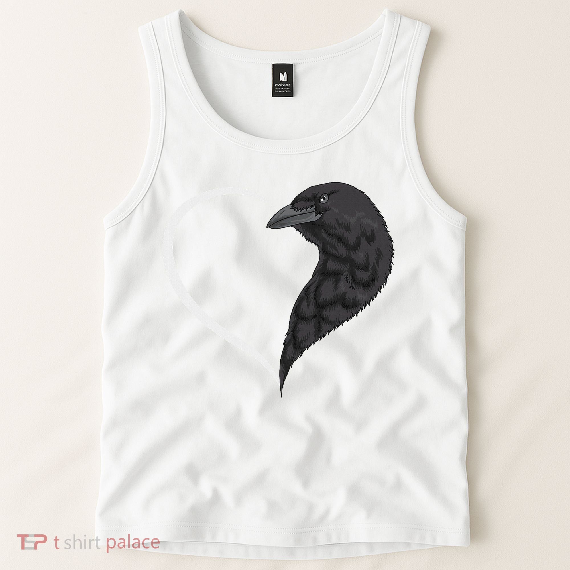Crow S For Women Heart Cute Crow Tank Top