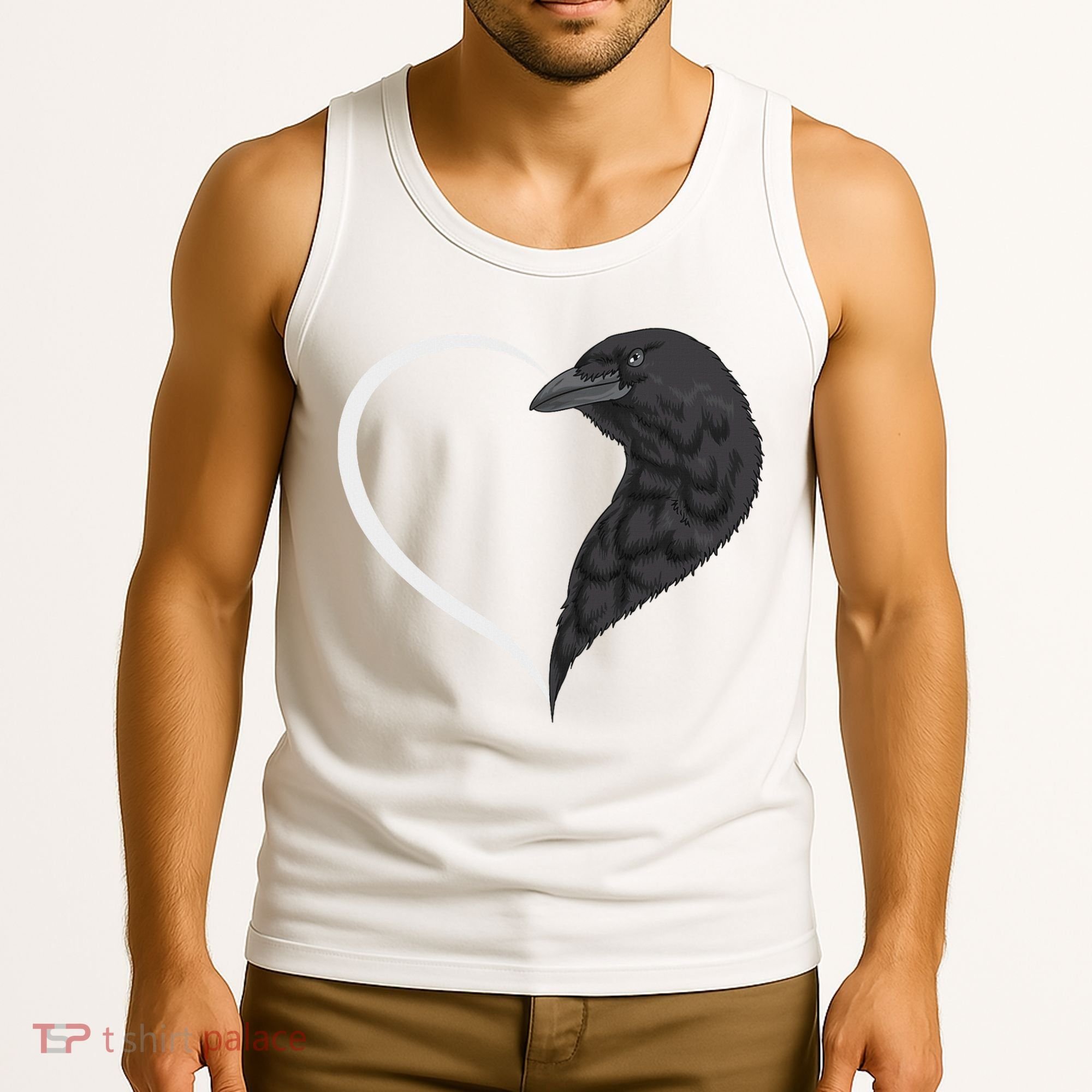 Crow S For Women Heart Cute Crow Tank Top