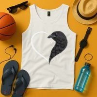 Crow S For Women Heart Cute Crow Tank Top thumb 4