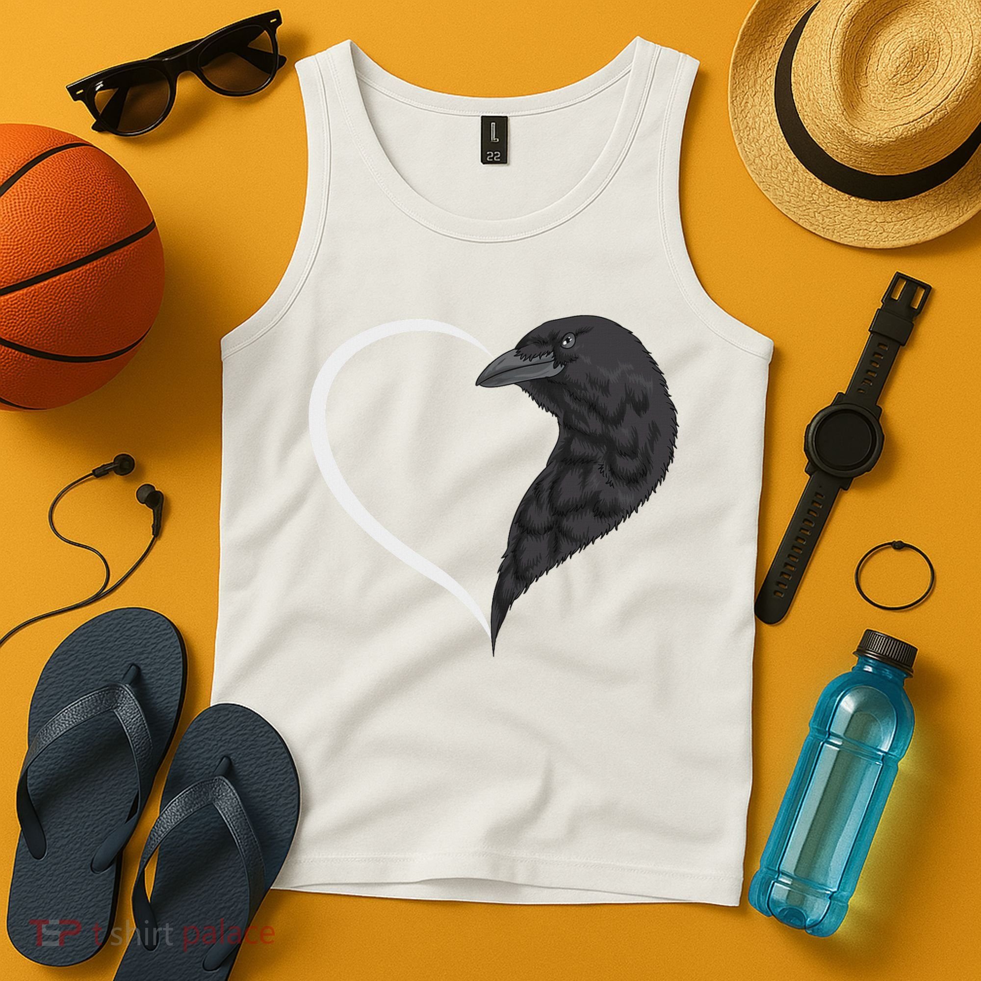 Crow S For Women Heart Cute Crow Tank Top
