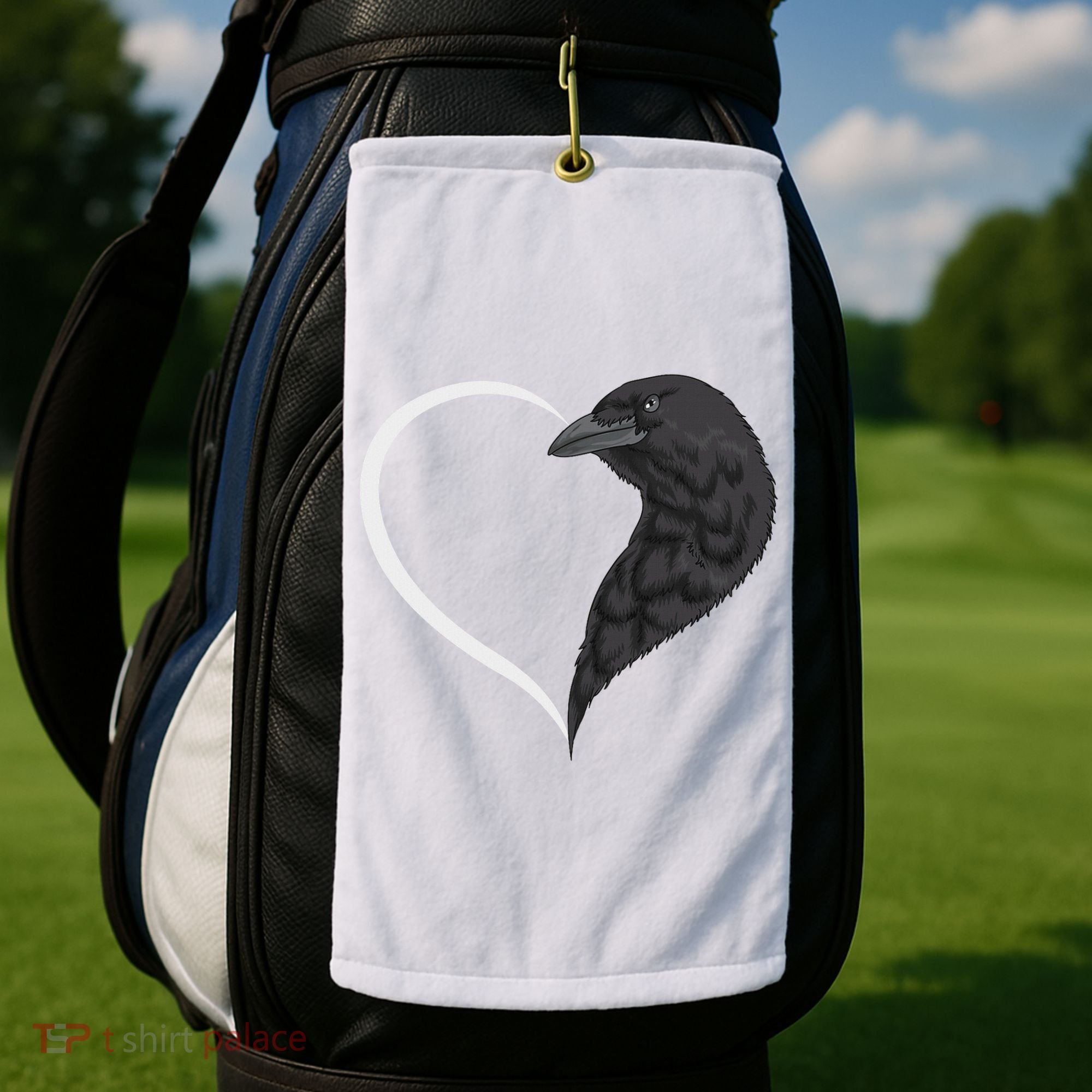 Crow S For Women Heart Cute Crow Golf Towel