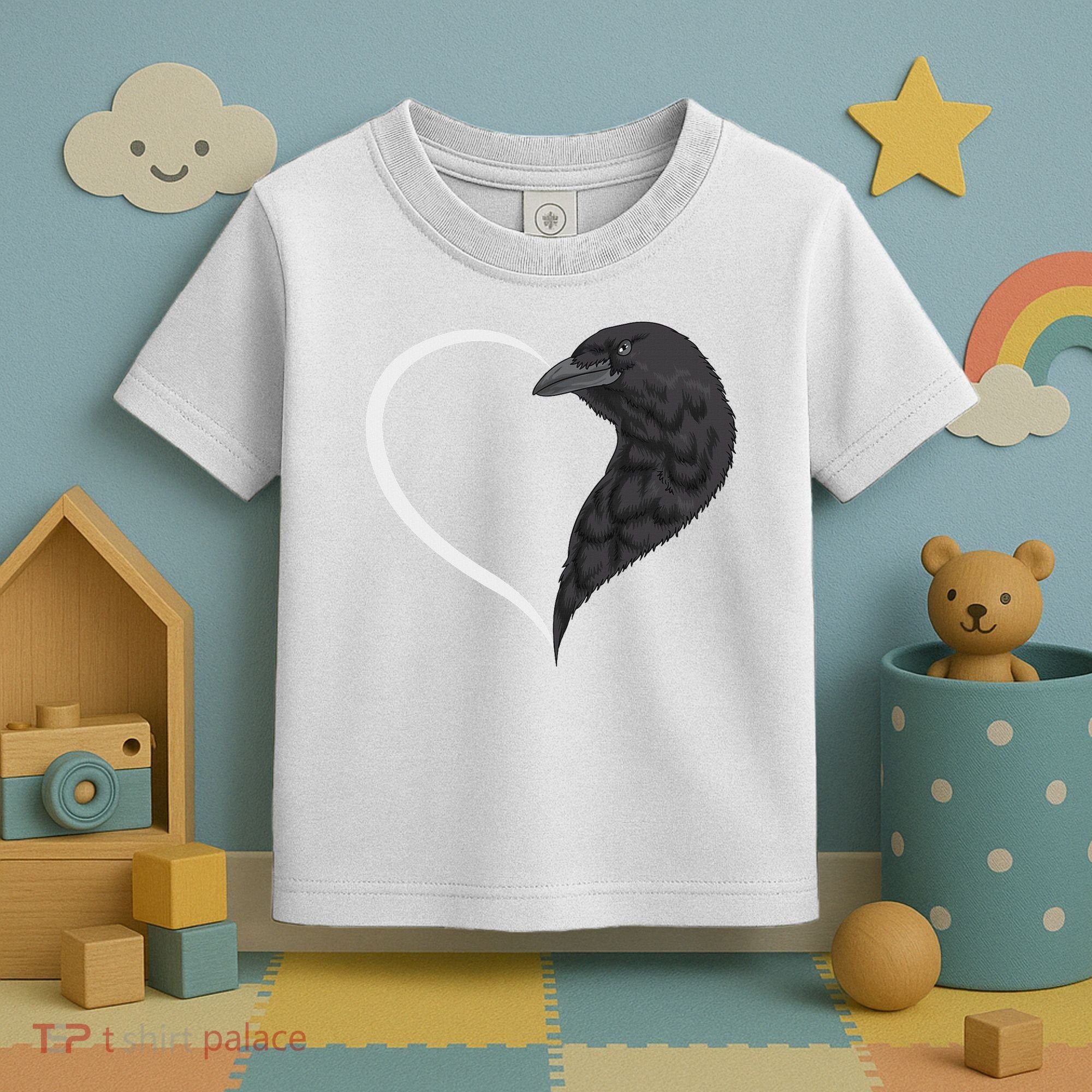 Crow S For Women Heart Cute Crow Toddler T-Shirt