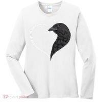 Crow S For Women Heart Cute Crow Women's Long Sleeve Shirt thumb 0