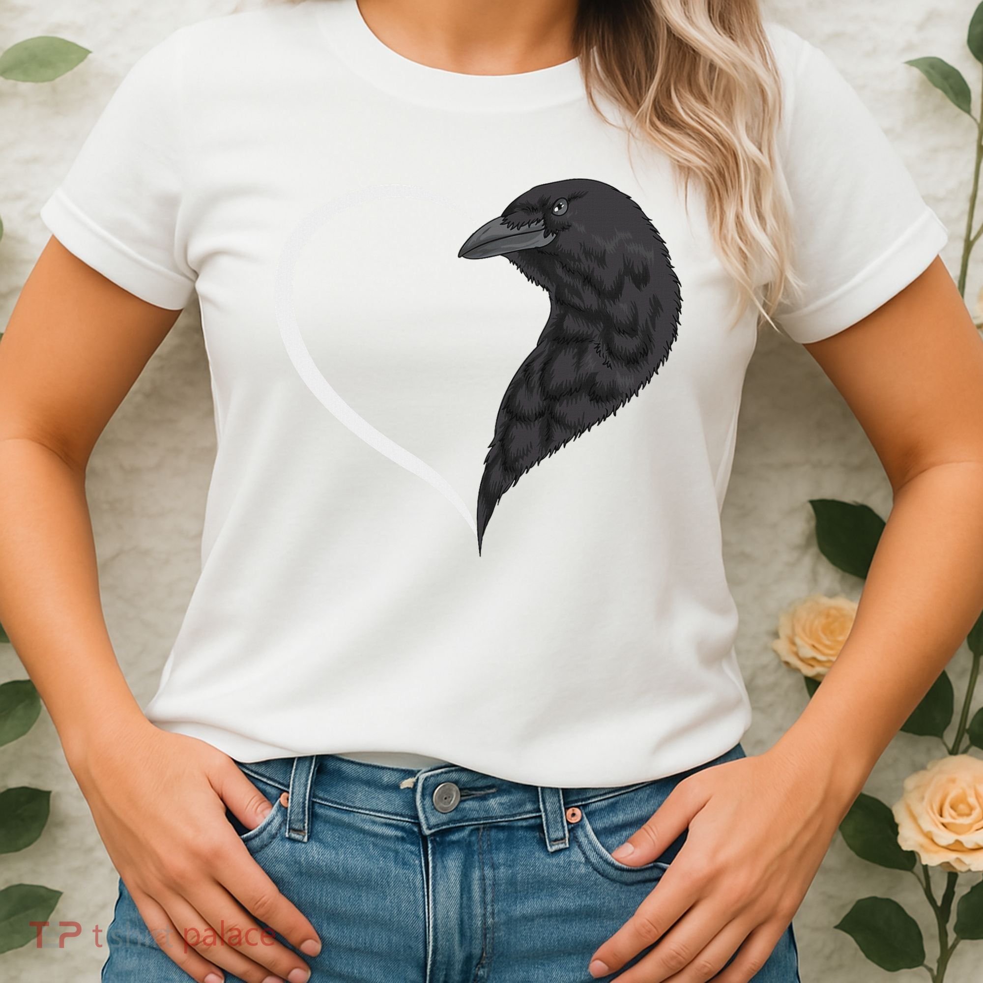 Crow S For Women Heart Cute Crow Women's T-Shirt