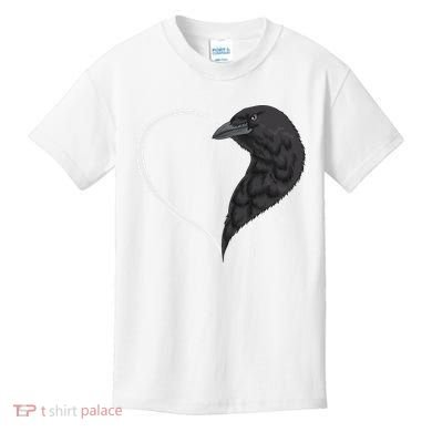 Crow S For Women Heart Cute Crow Kids T-Shirt