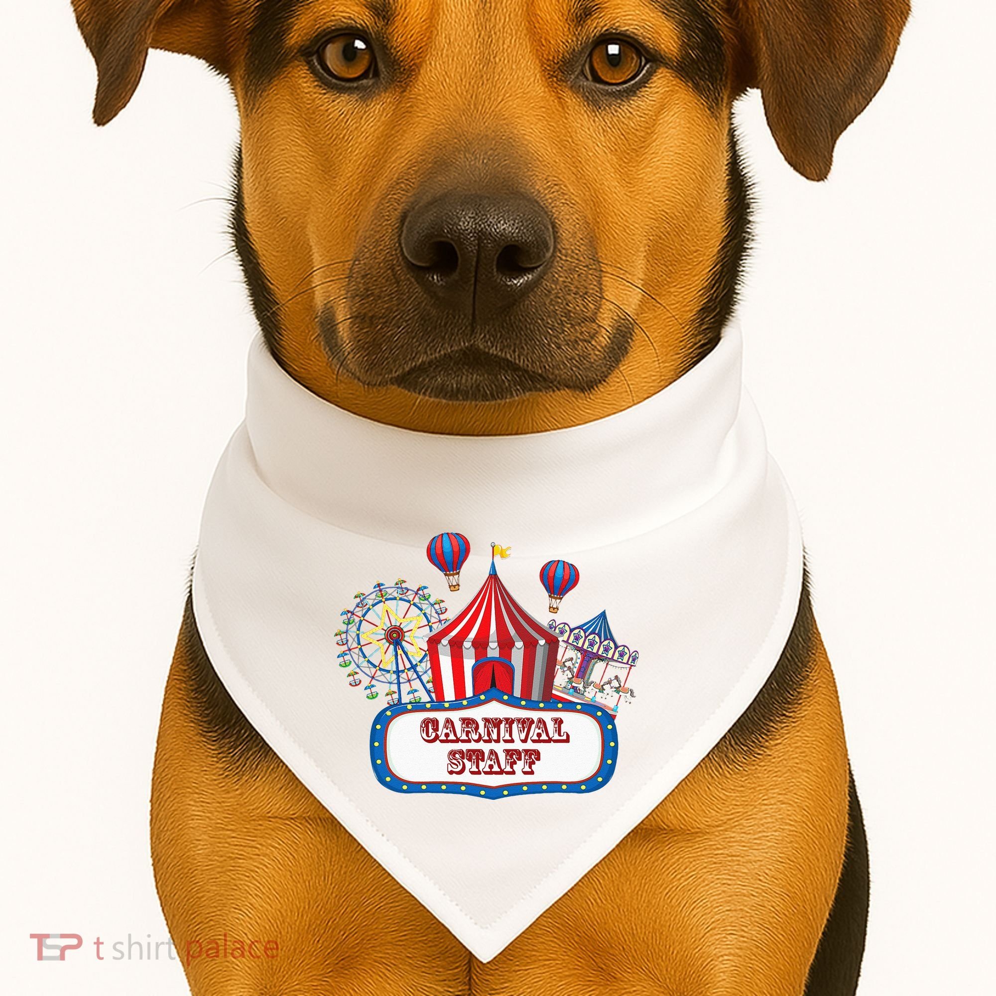 Carnival Staff For Circus Event Staff & Ringmaster Lover USA-Made Doggie Bandana
